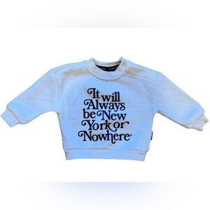 New York Or Nowhere Baby Sweatshirt 0-3 Months Off-White